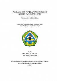 Image of Peluang dan penerapannya dalam kehidupan sehari-hari: ditulis untuk memenuhi sebagian persyaratan dalam kenaikan pangkat setingkat leih tinggi
