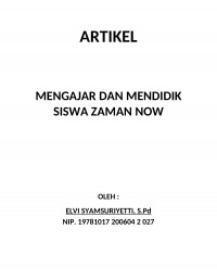 Image of Mengajar dan mendidik siswa zaman now